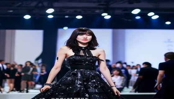 佐佐木明希2026年7月出席品牌发布会现场，身着主题服装在发布会舞台上自信亮相